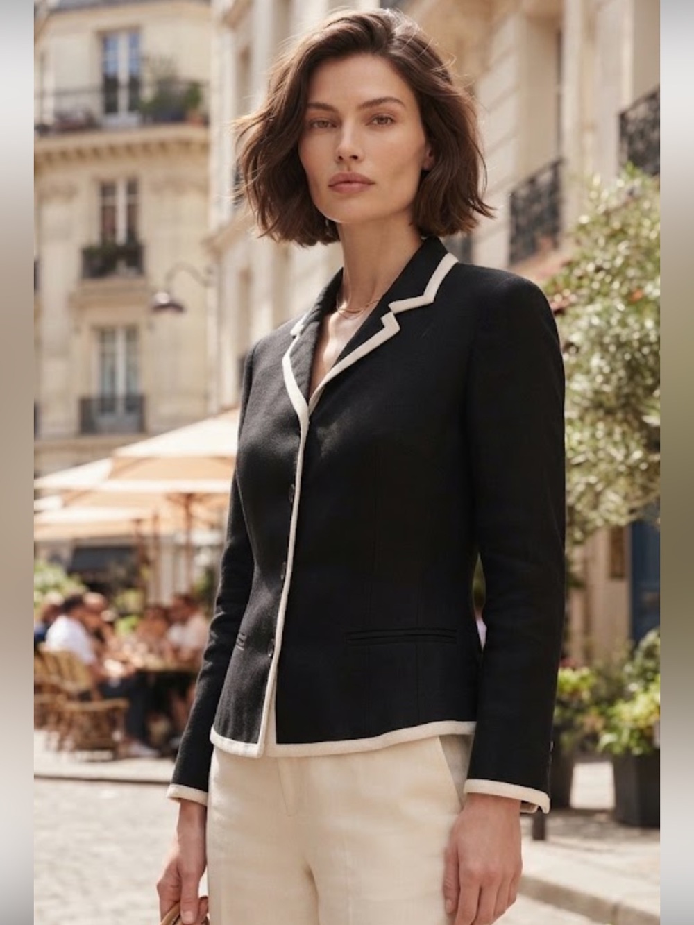 Lauren Ralph Lauren linen black blazer